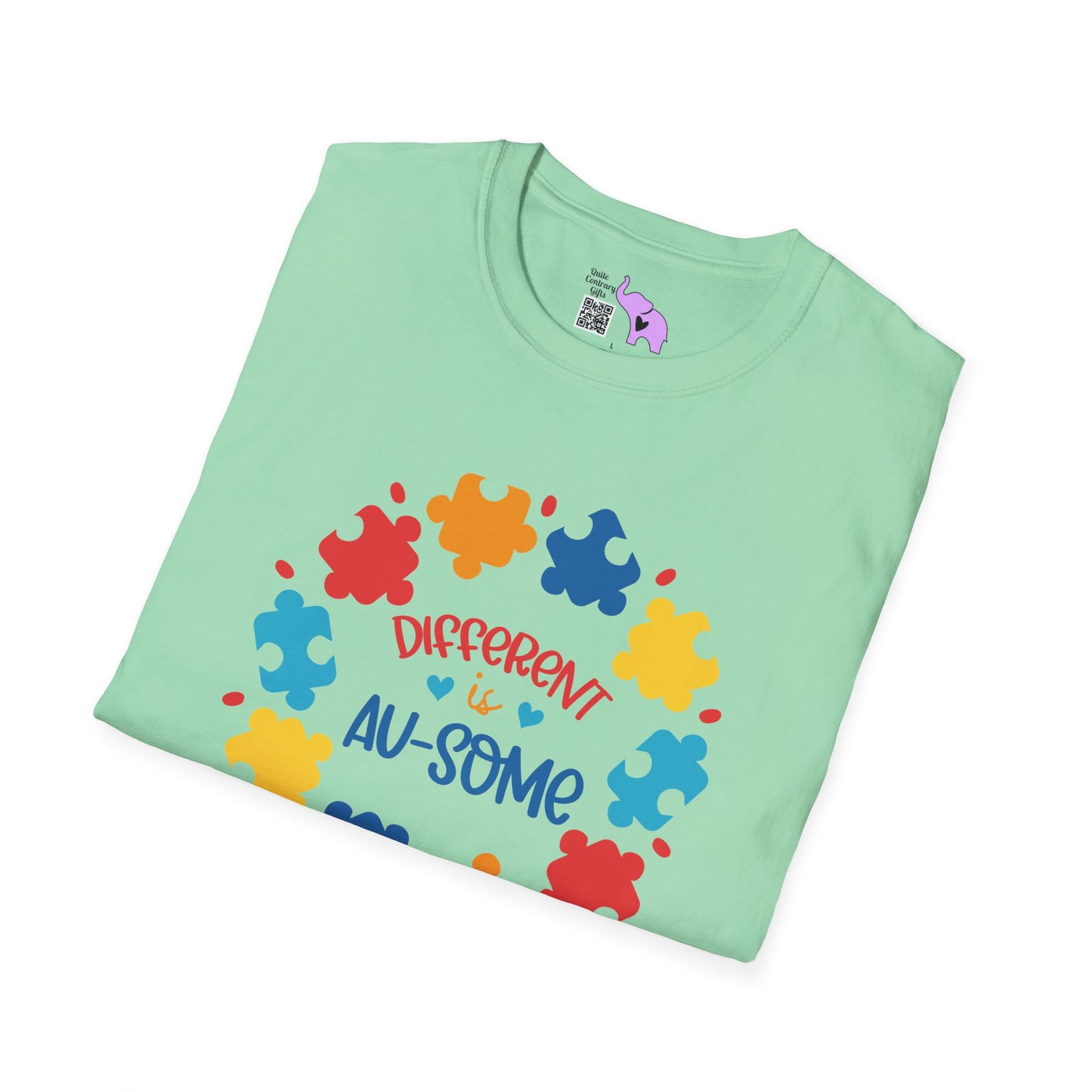 Different Is Awesome Autism Awarness Adult T-shirt