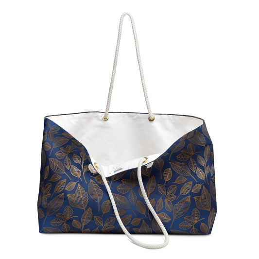 Navy & Gold Botanica Weekender Bag