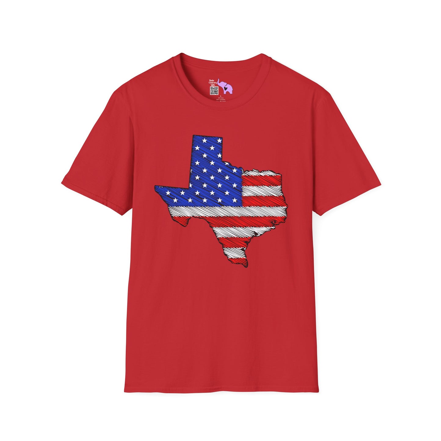 Texas American Flag 2 Adult T-shirt