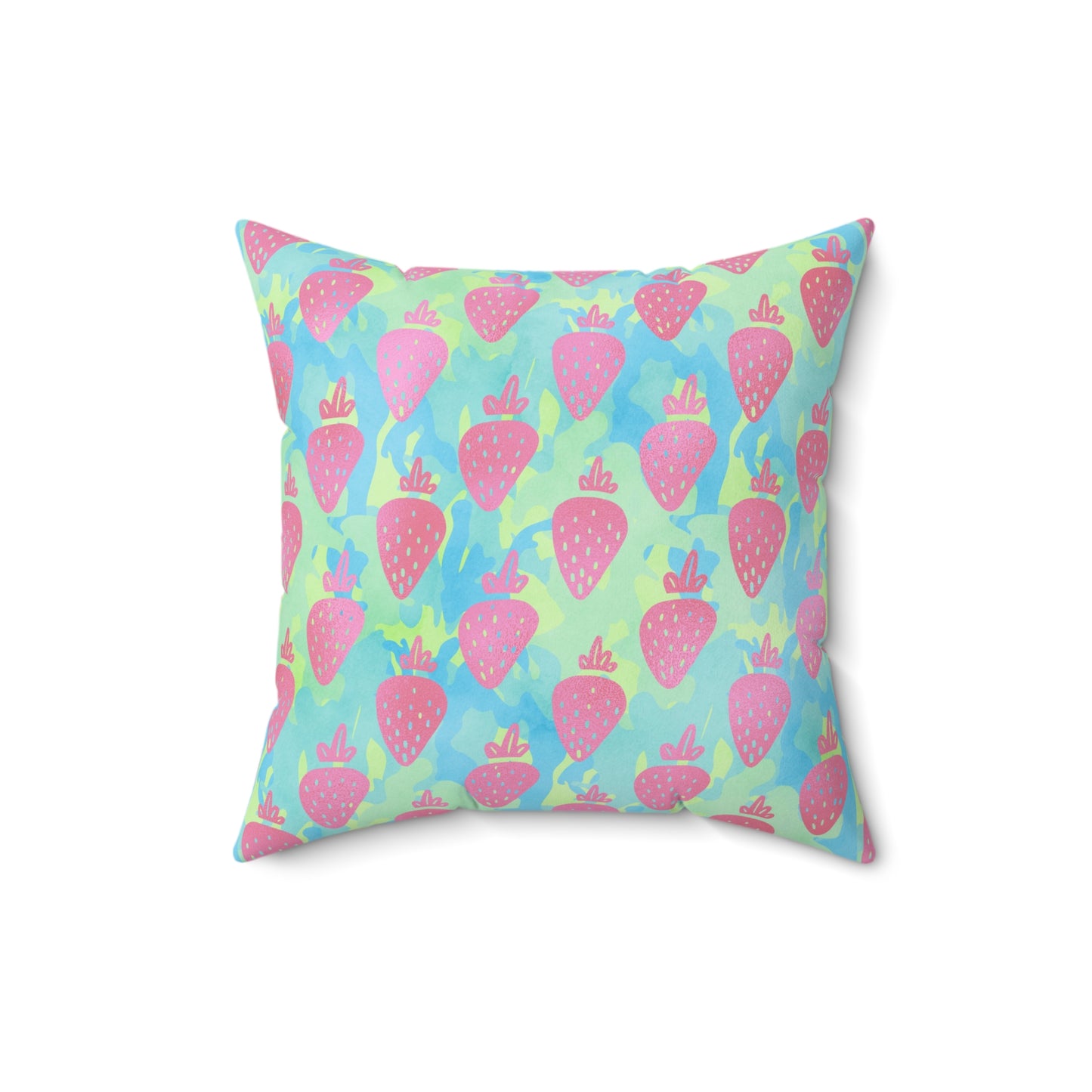 Strawberry Breeze Throw Pillow