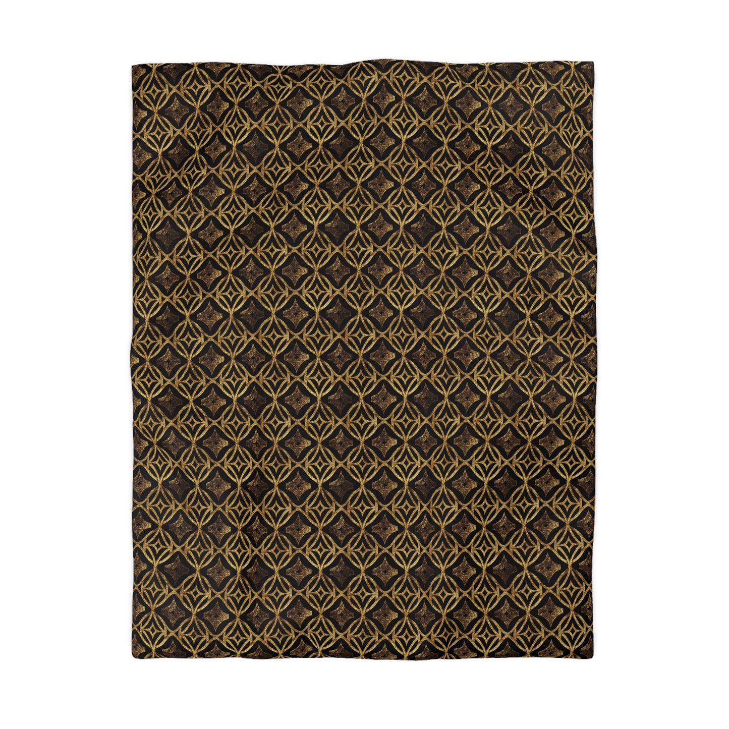 Golden Star Lattice Duvet Bedding Set