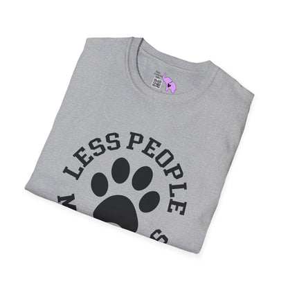 Less People More Dogs Adult T-shirt