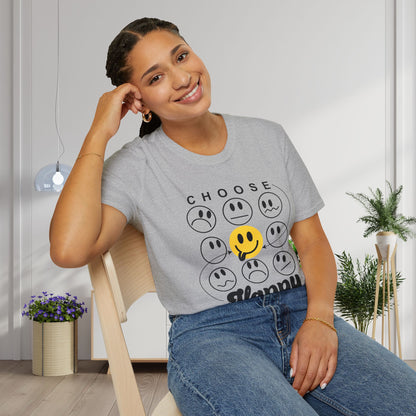 Choose Happy Smiley Faces Adult T-shirt