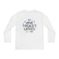Hanukkah Love Peace Latkes Youth Long Sleeve Tee