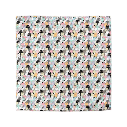 Cartoon Cats Microfiber Duvet Cover