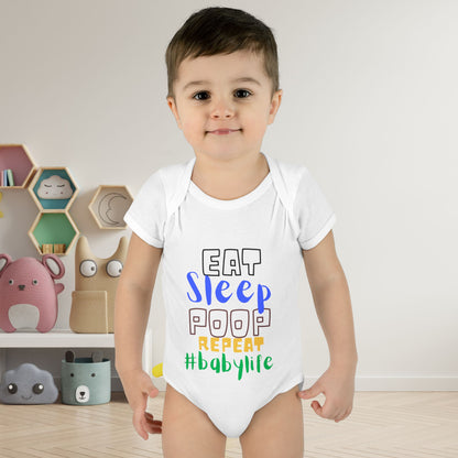 Eat Sleep Poop Repeat #babylife Infant Baby Rib Bodysuit