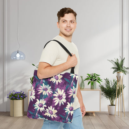 Twilight Daisy Meadow Canvas Tote Bag