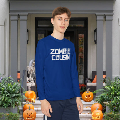""Zombie Cousin Youth Long Sleeve Tee