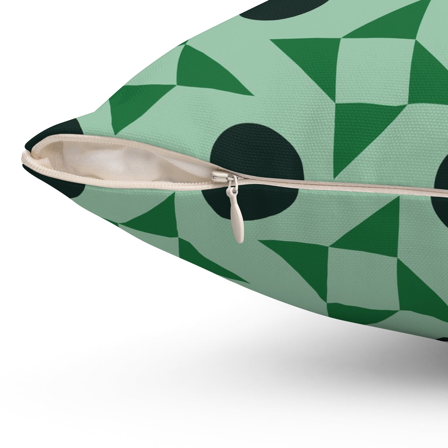 Emerald Pinwheels Throw Pillow