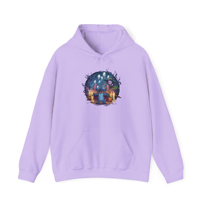 Spooky Stitch Ghosts and Witch Heavy Blend™ Hooded Sweatshirt