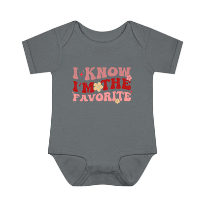 I Know I'm The Favorite Infant Baby Rib Bodysuit