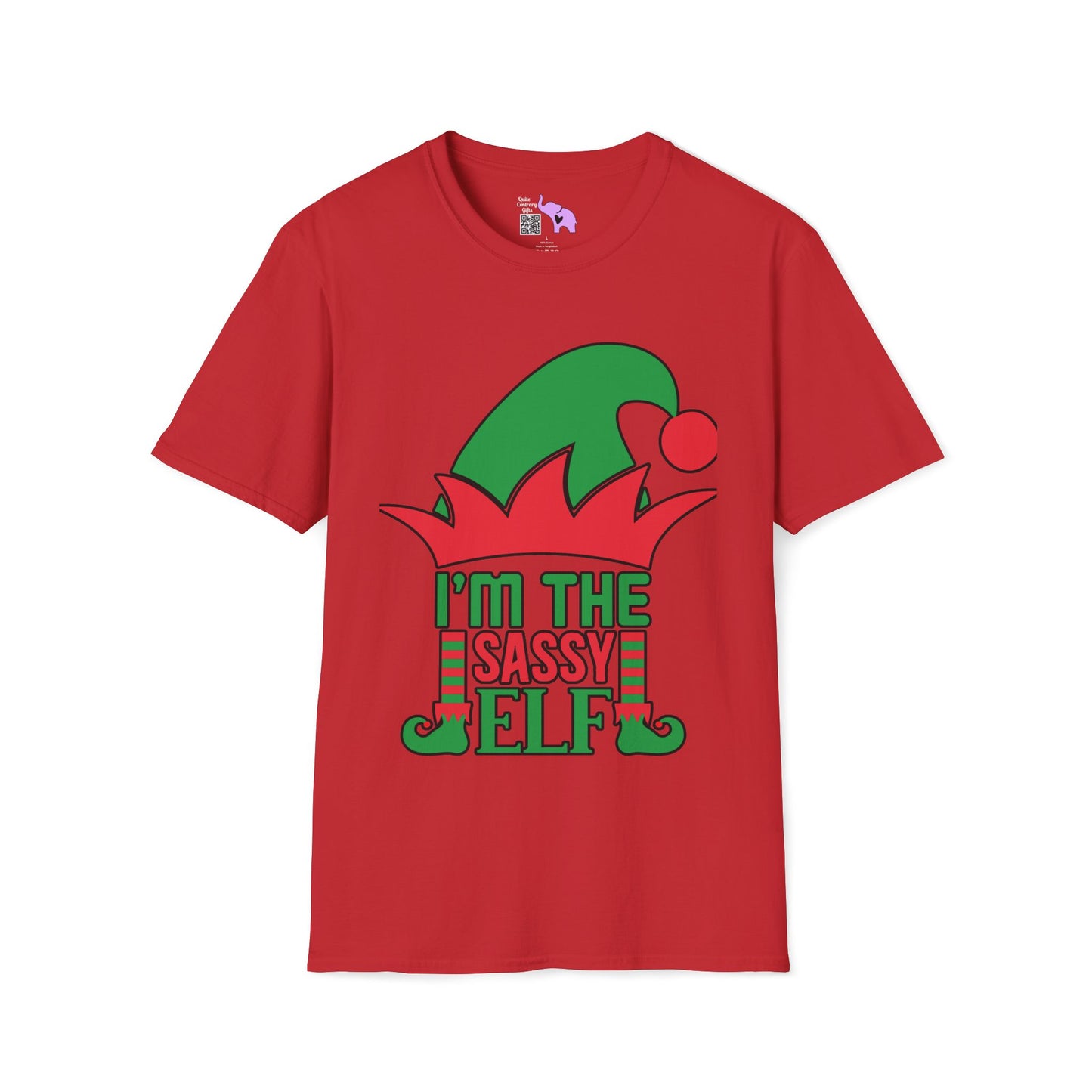 I'm The Sassy Elf Adult T-shirt (Custom Name Available!)