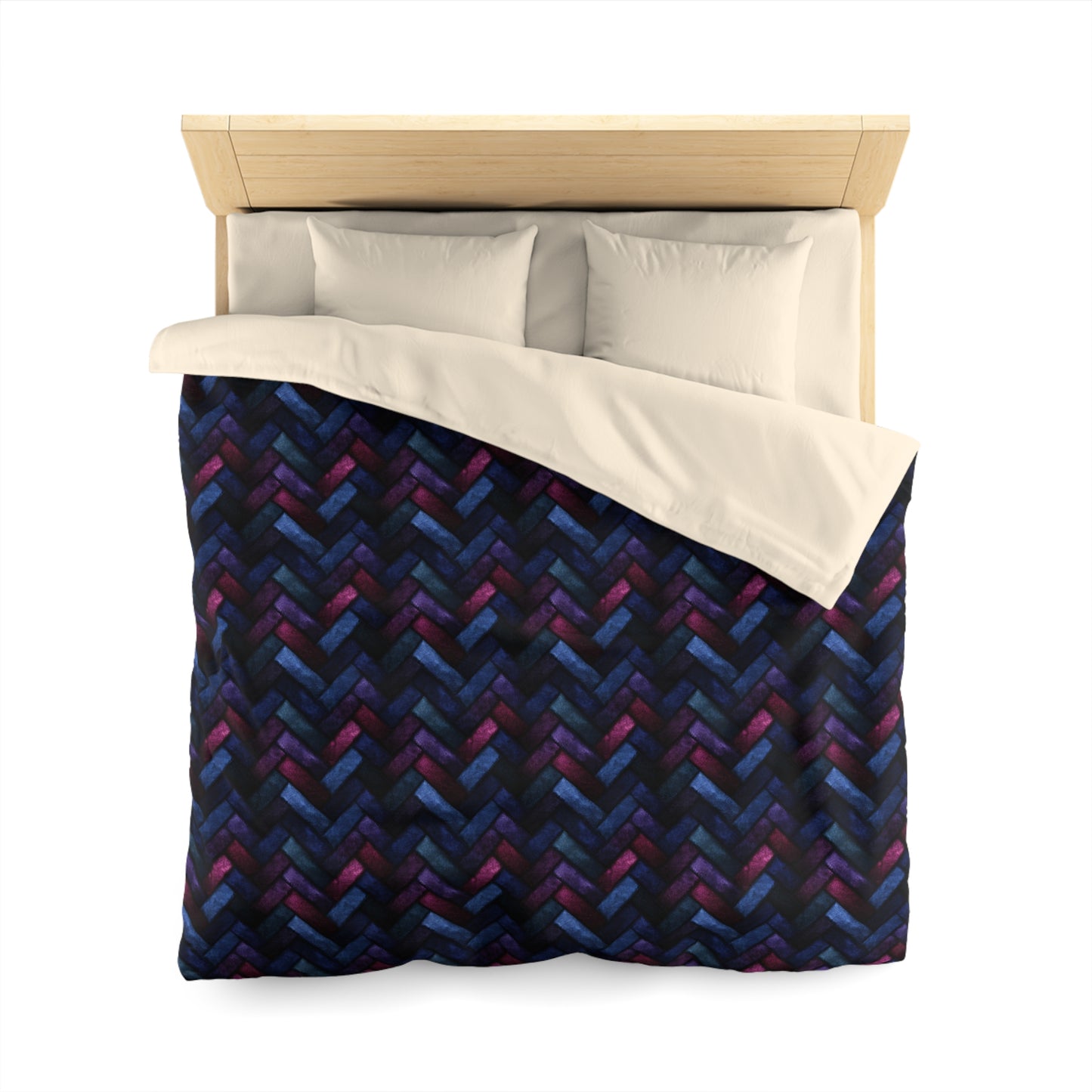 Velvet Angles Print Microfiber Duvet Cover