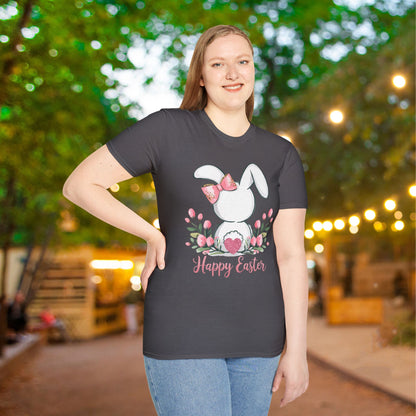 Happy Easter (Bunny Tail) Adult T-shirt