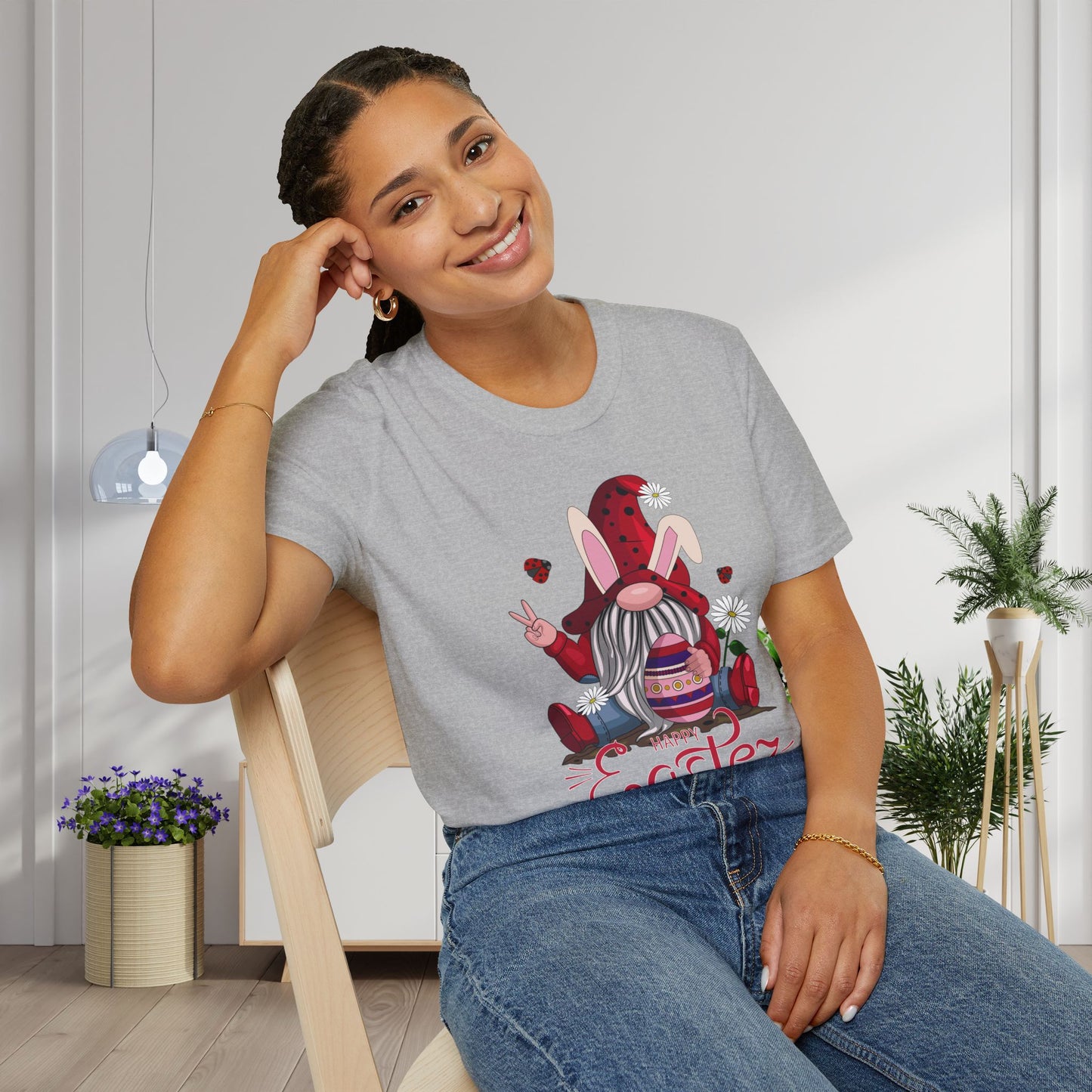 Happy Easter Gnome Adult T-shirt