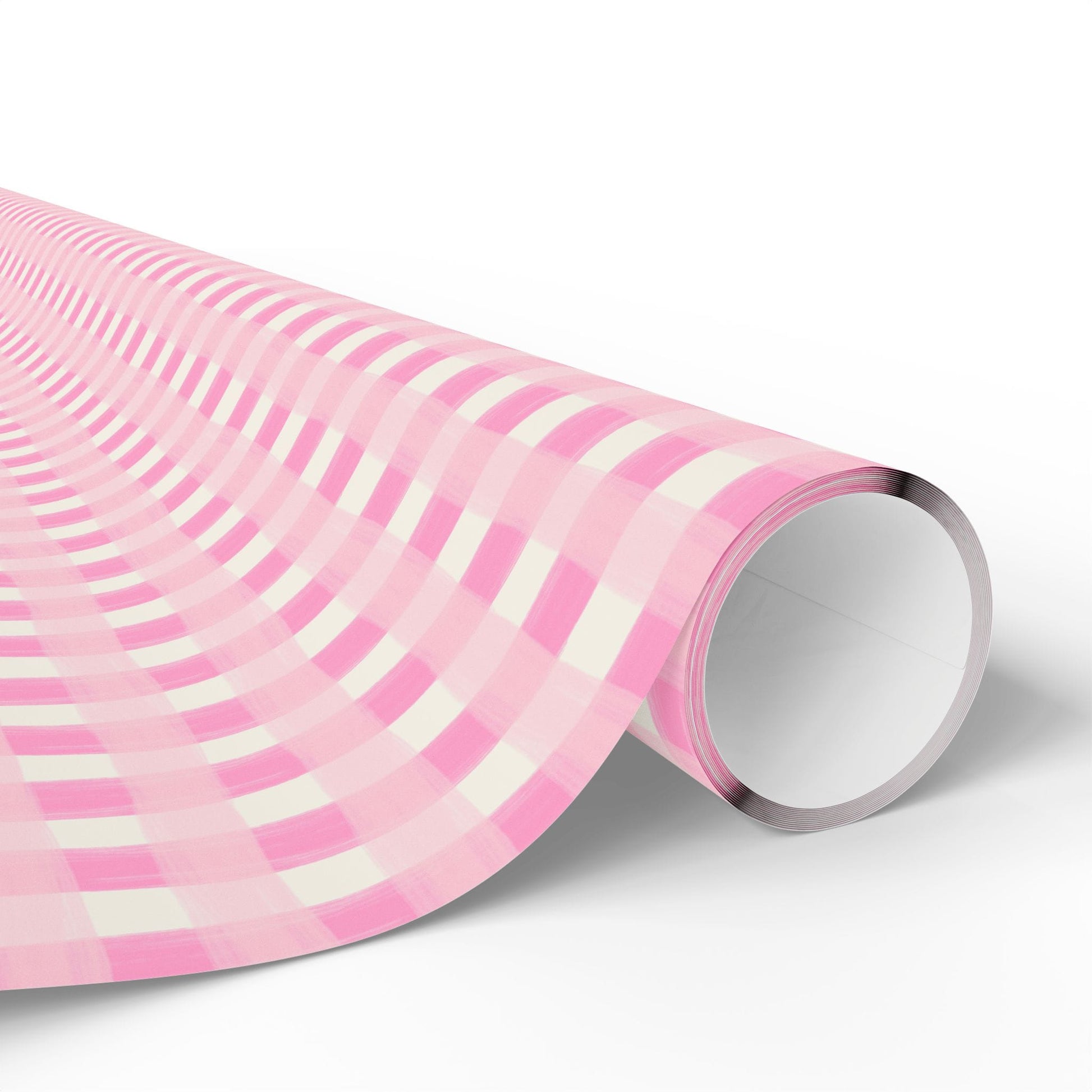 Dreamy Rose Gingham Wrapping Paper