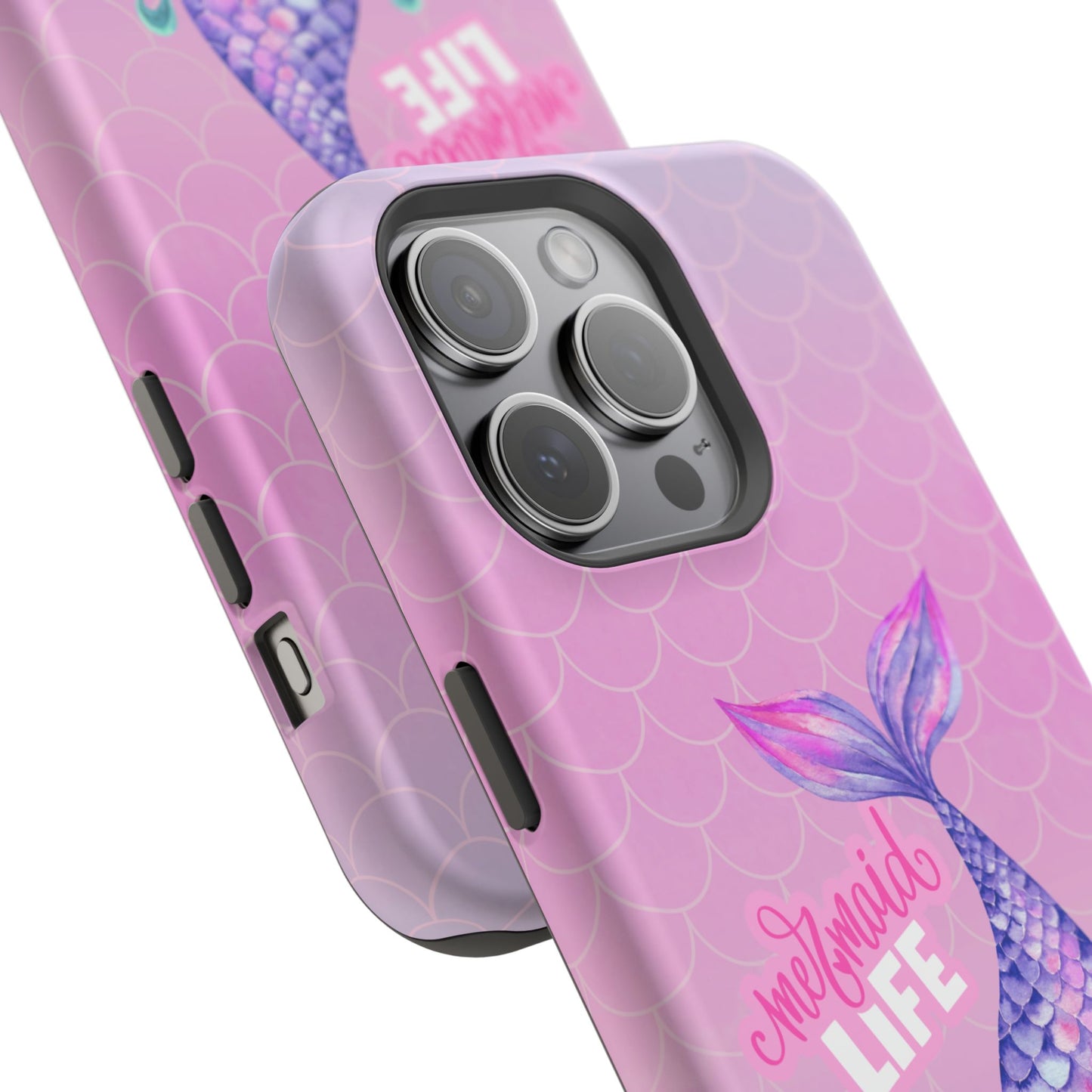 Pink Mermaid Life MagSafe® Compatible Tough Case for iPhone