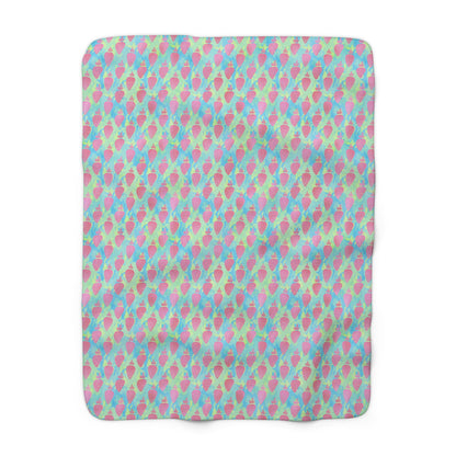 Strawberry Breeze Fleece Blanket