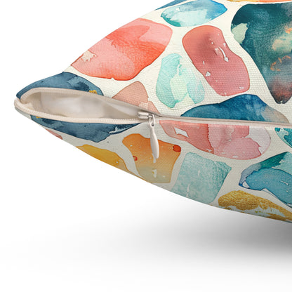 Ocean Pebble Drift Throw Pillow
