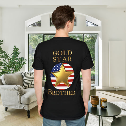 Gold Star Brother Forever Proud Adult T-shirt
