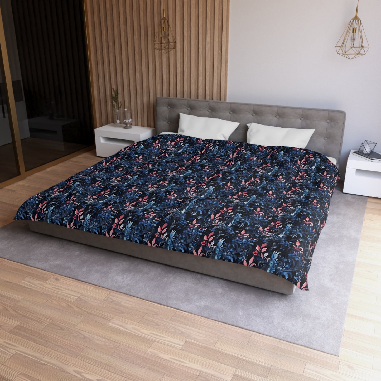 Dusky Floral Whispers Microfiber Duvet Cover