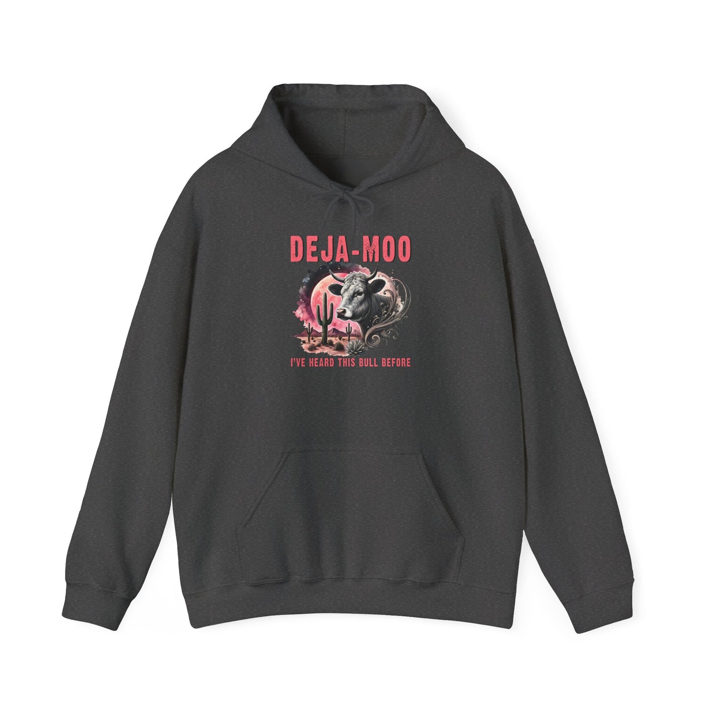 Deja Moo I've Heard This Bull Before Heavy Blend™ Hooded Sweatshirt