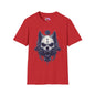 Creepy Skull Wolf Adult T-shirt