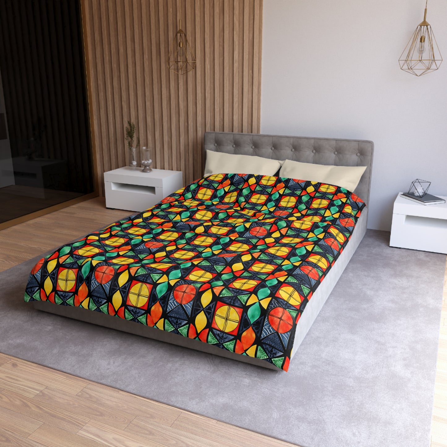 Candlelight Burst Microfiber Duvet Cover