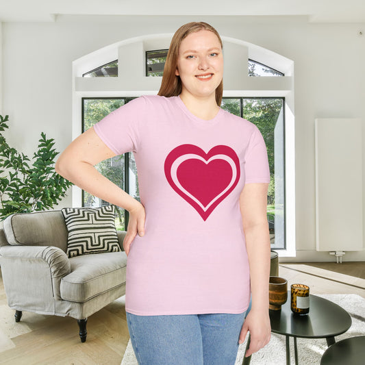 Heart Outline Adult T-shirt