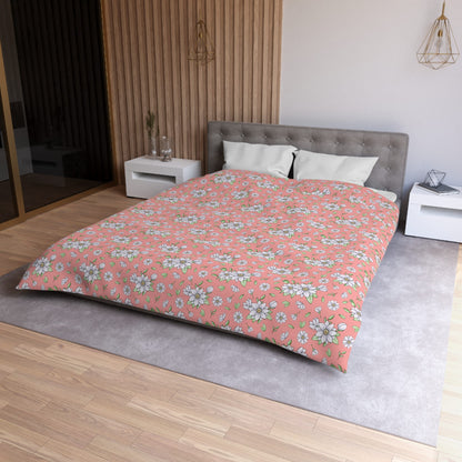Jasmine Blush Garden Microfiber Duvet Cover