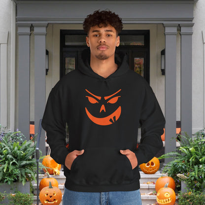 Goofy Grin Jack-O-Lantern Heavy Blend™ Hooded Sweatshirt