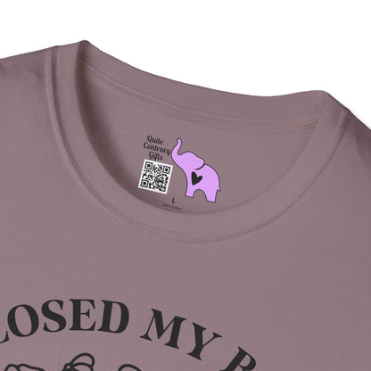 I Closed My Book To Be Here (Flowers, Open Book) Adult T-shirt