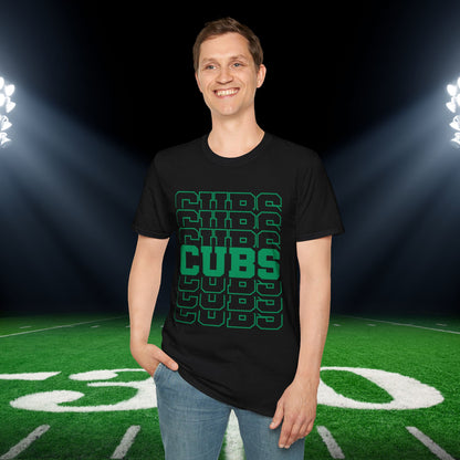 Cubs (Stacked) Adult T-shirt