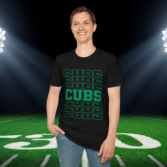 Cubs (Stacked) Adult T-shirt