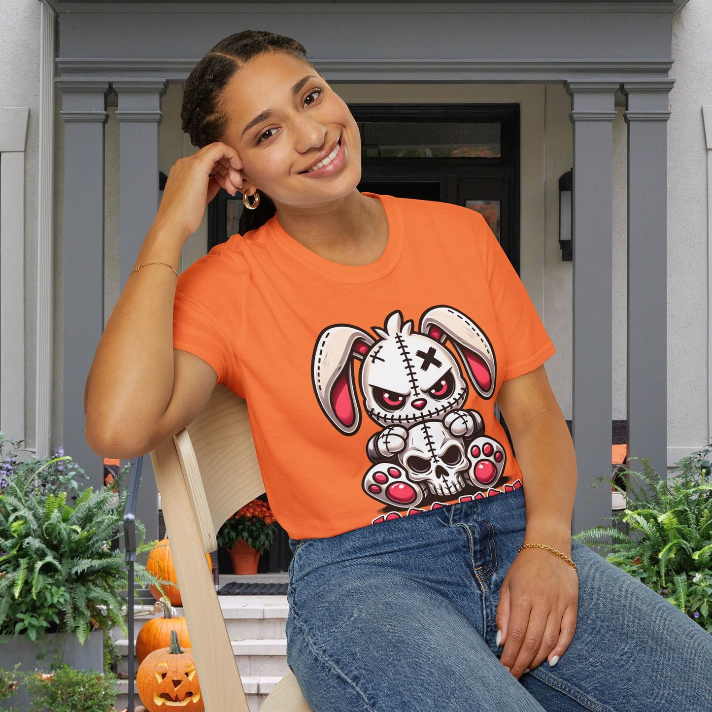 Boo You (Voodoo Bunny/Skull) Adult T-shirt