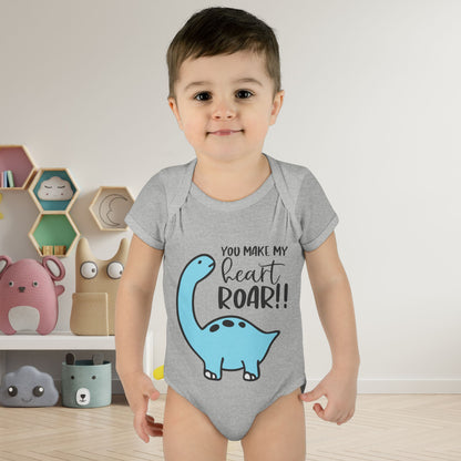 You Make My Heart Roar!! Baby Rib Bodysuit
