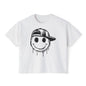 Melty Smiley Face w/Hat Women's Boxy Tee