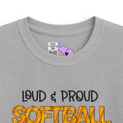 ""Loud & Proud Softball Sister Youth Softstyle Tee