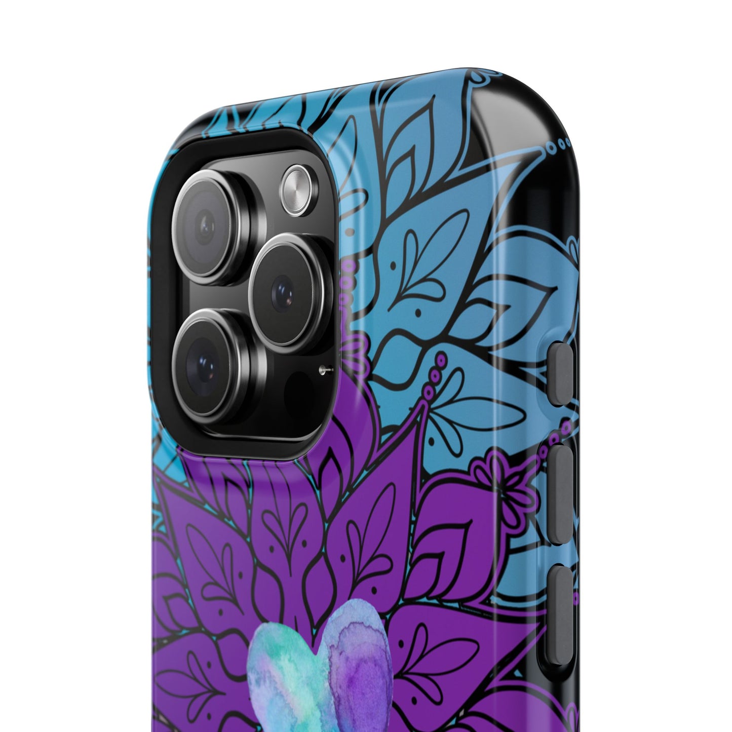 Colorful Mandala w/Heart MagSafe® Compatible Tough Case for iPhone