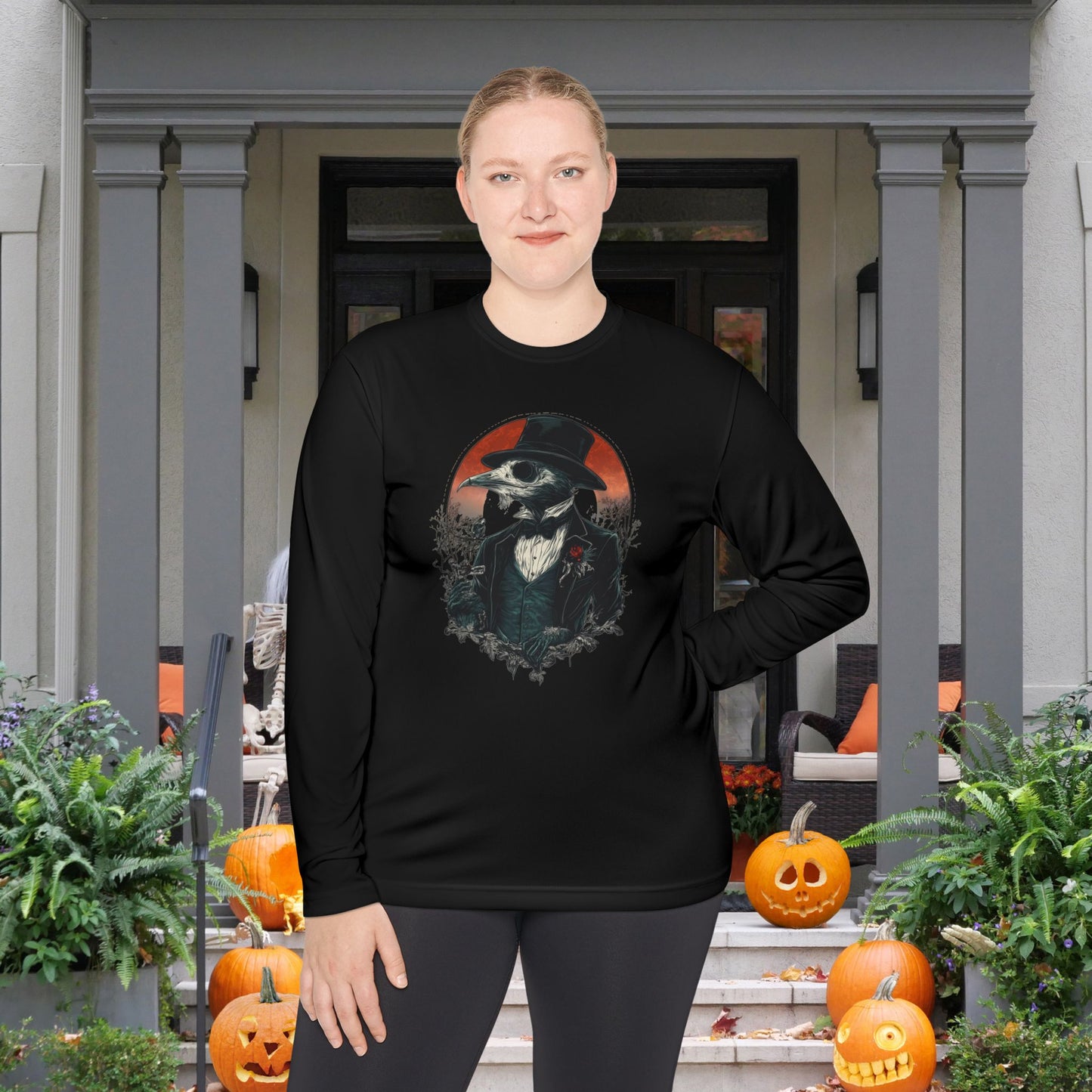 Halloween Scarecrow 3 Adult Long Sleeve Tee