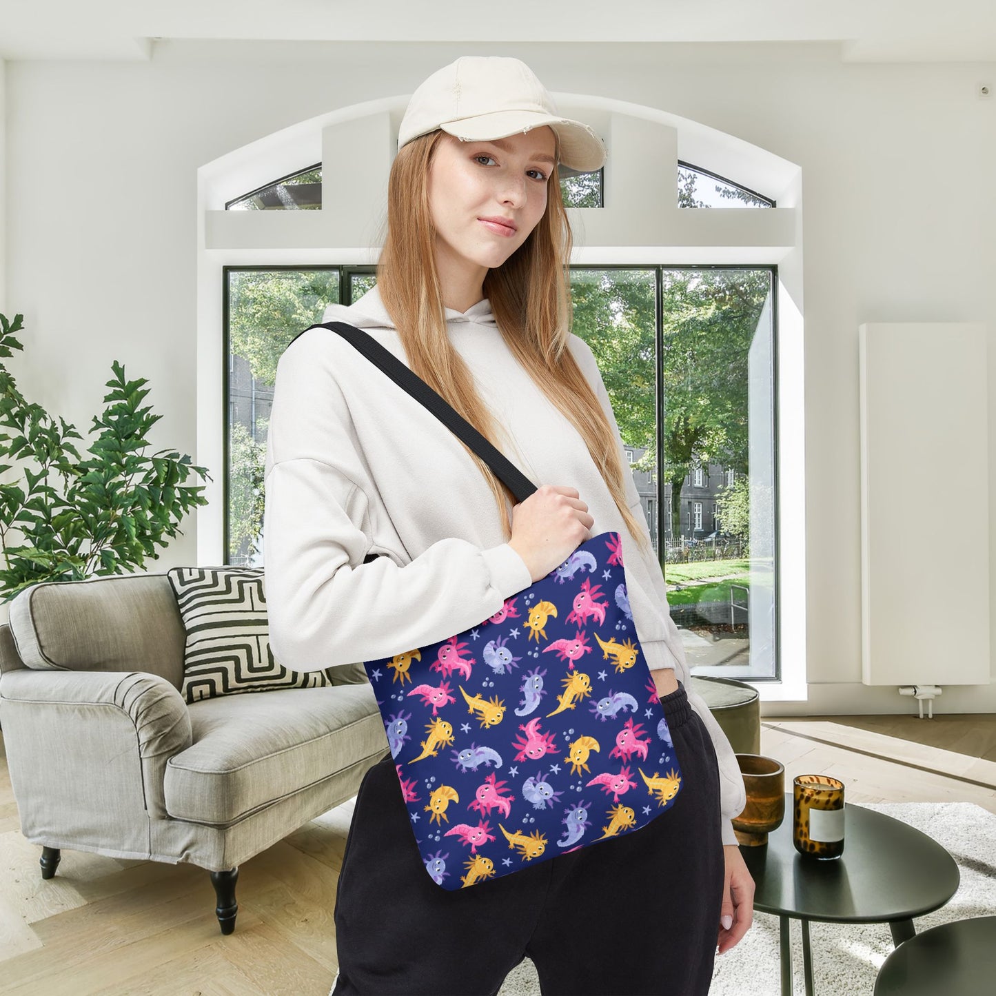 Axolotl Lagoon Canvas Tote Bag