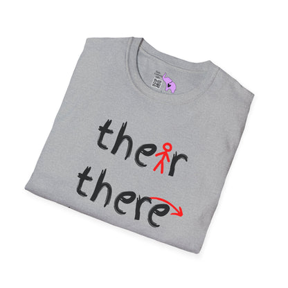 Their There They're Grammar Adult T-shirt