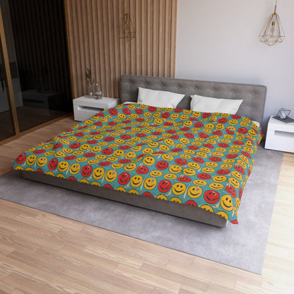 Retro Grins Microfiber Duvet Cover