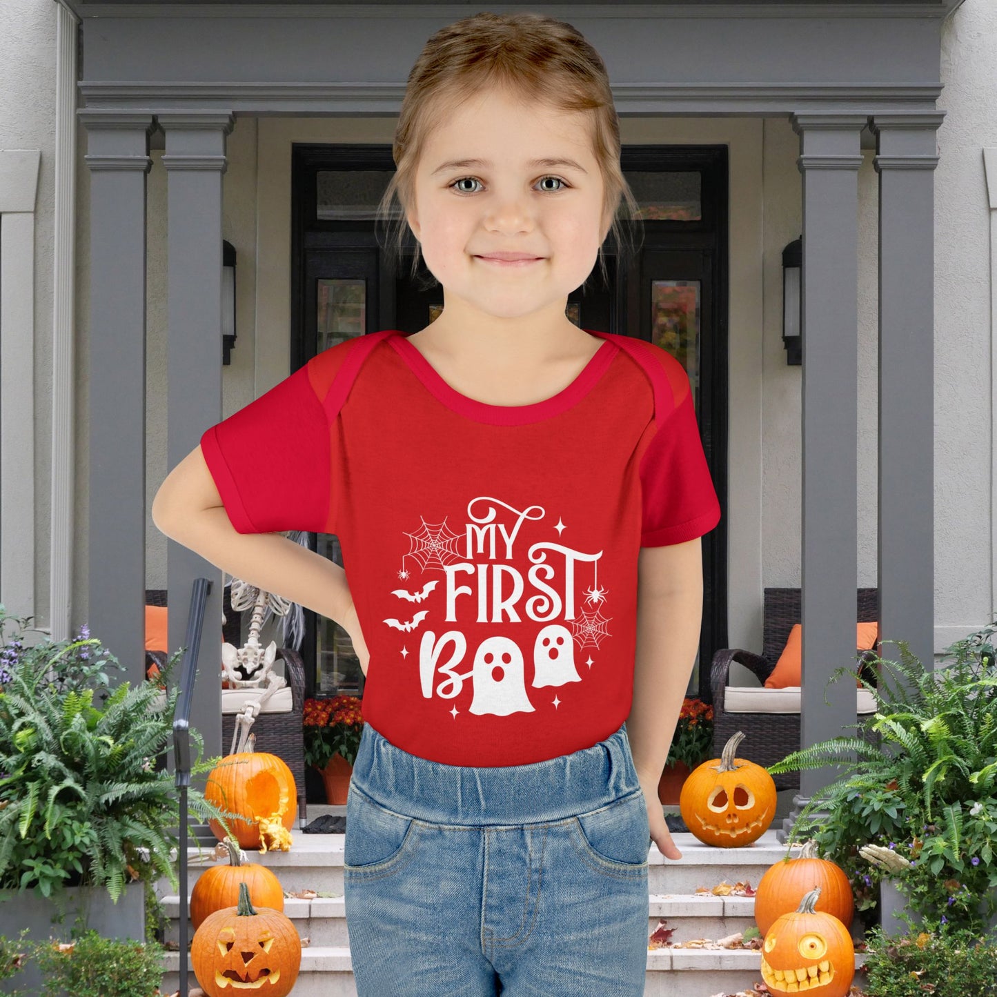 My First Boo Infant Baby Rib Bodysuit