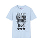 Hold My Drink I Gotta Pet This Dog Adult T-shirt