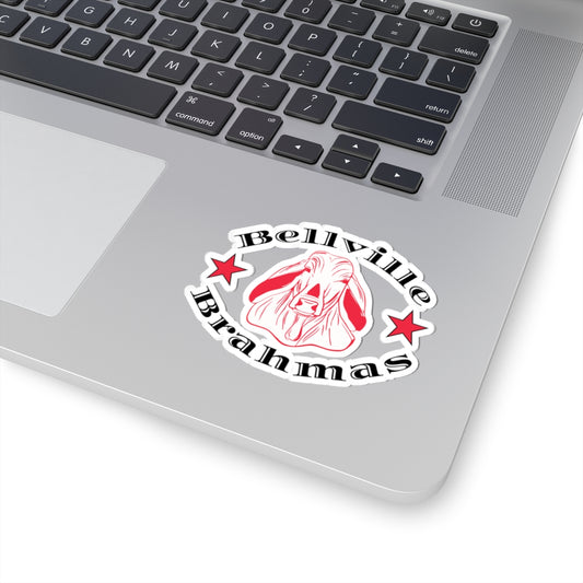 Bellville Brahmas Classic, Black Kiss-Cut Decal