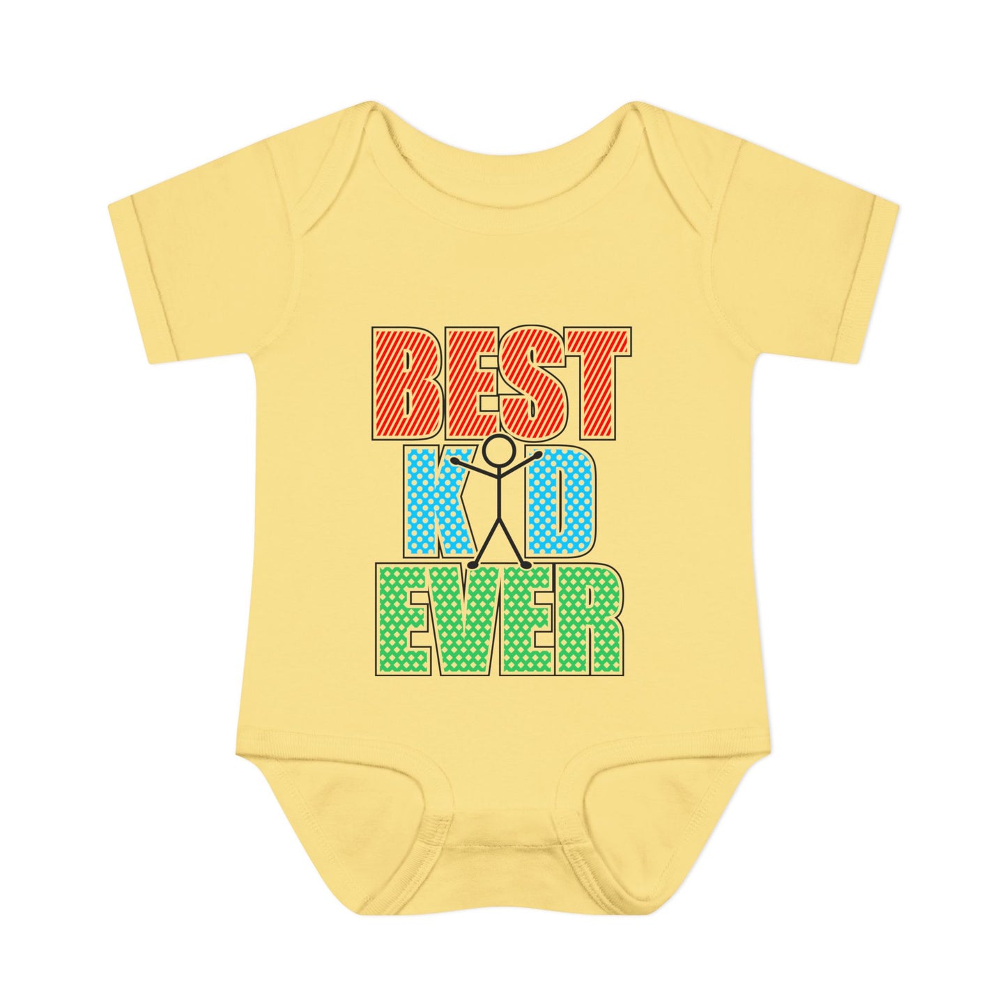 Best Kid Ever (Colorful) Infant Baby Rib Bodysuit