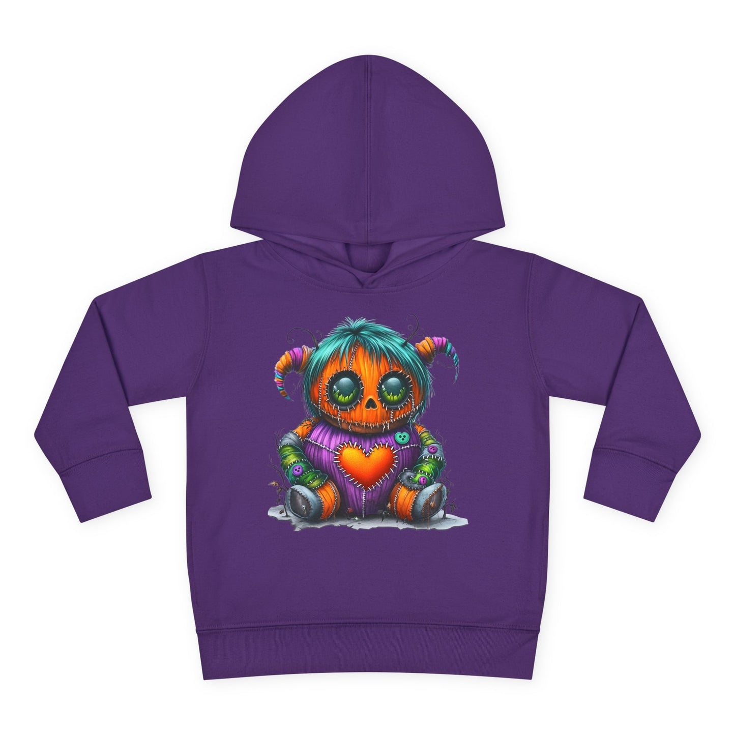 Patchwork Pumpkin Heart Toddler Hoodie