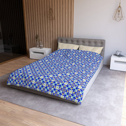 Blue Horizon Mosaic Microfiber Duvet Cover