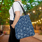 Blue Hexagons Canvas Tote Bag